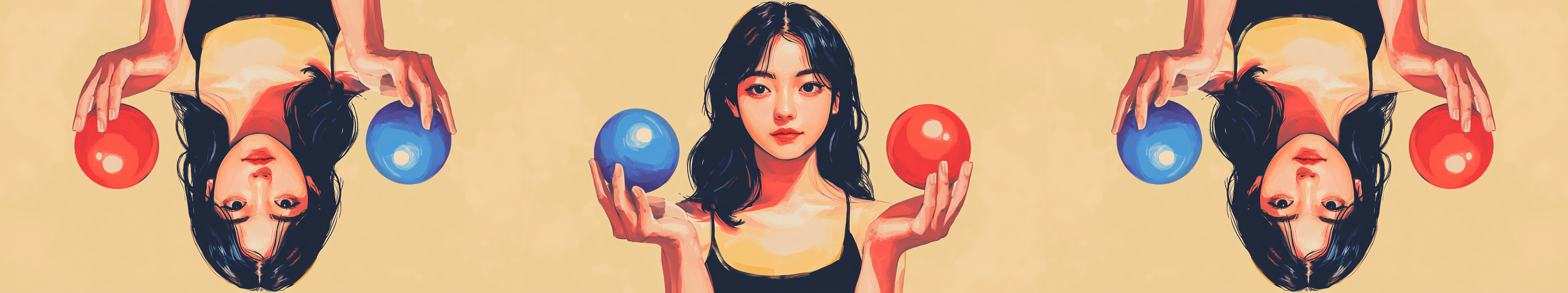 왼쪽부터 상하, 좌우, 상하좌우 반전 결과